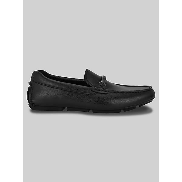 Calvin Klein Men's Maslo Casual Slip-On Moc Toe Loafers Black - Size: 7 D-Width