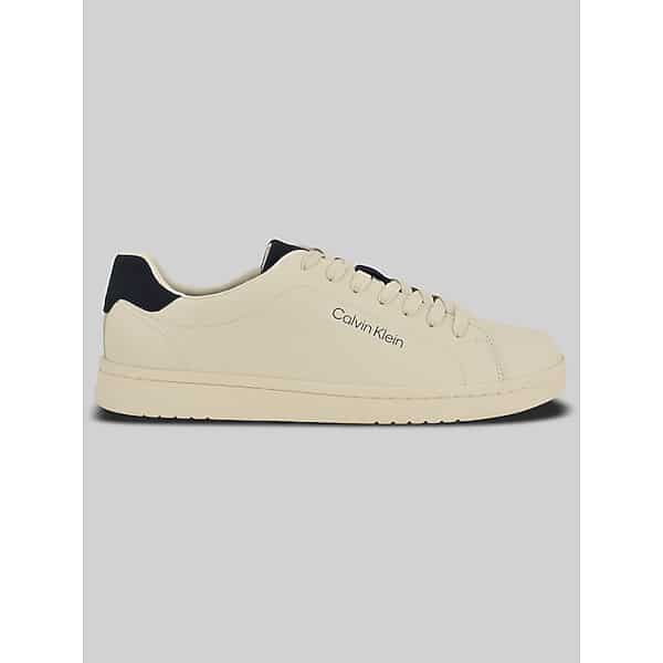 Calvin Klein Men's Lano Casual Sneakers Ivory/Black - Size: 10 1/2 D-Width