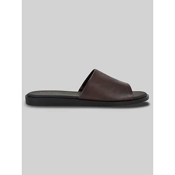 Calvin Klein Men's Edenn Slip-On Slide Sandals Dark Brown - Size: 8 D-Width