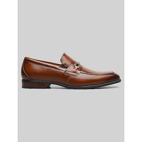 Stacy Adams Men's Novak Moc Toe Bit Slip On Cognac - Size: 9 WIDE