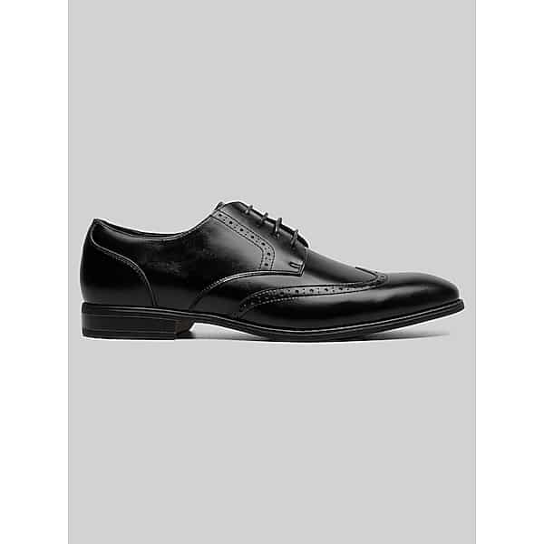 Stacy Adams Men's Nichols Wing Tip Lace Up Black - Size: 8 WIDE