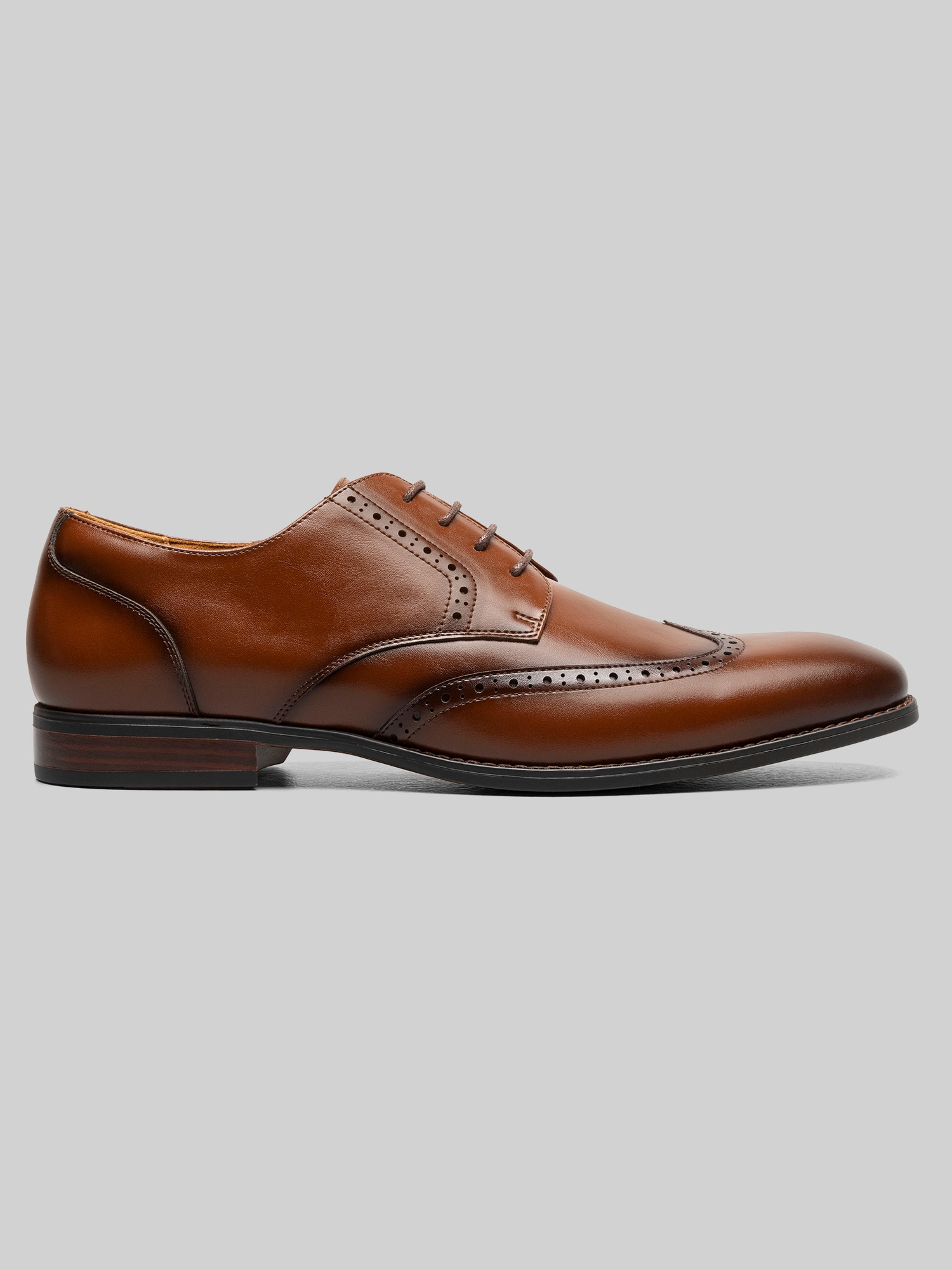 Stacy Adams Nichols Wing Tip Lace Up, Cognac - Brown | Dress Shoes