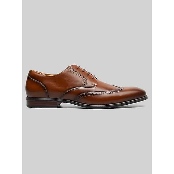 Stacy Adams Men's Nichols Wing Tip Lace Up Cognac - Size: 10 D-Width