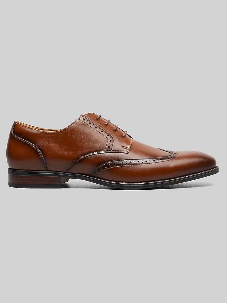 Stacy Adams Nichols Men's Wingtip Oxford Shoes, Size: 11, Cognac