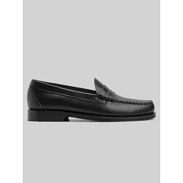 G.H.BASS Men's Larson Heritage Weejuns Moc Toe Penny Loafers Black - Size: 9 D-Width