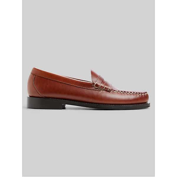 G.H.BASS Men's Larson Heritage Weejuns Moc Toe Penny Loafers Light Brown - Size: 10.5 D-Width