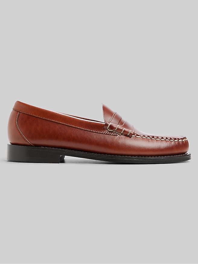 G.H.BASS Larson Heritage Weejuns Moc Toe Penny Loafers Light Brown