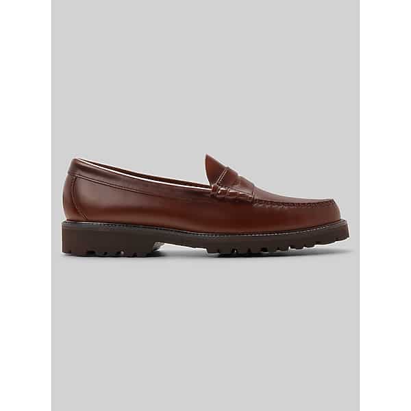 G.H.BASS Men's Larson Lug Weejuns Penny Loafer Melon Leather - Size: 9 D-Width