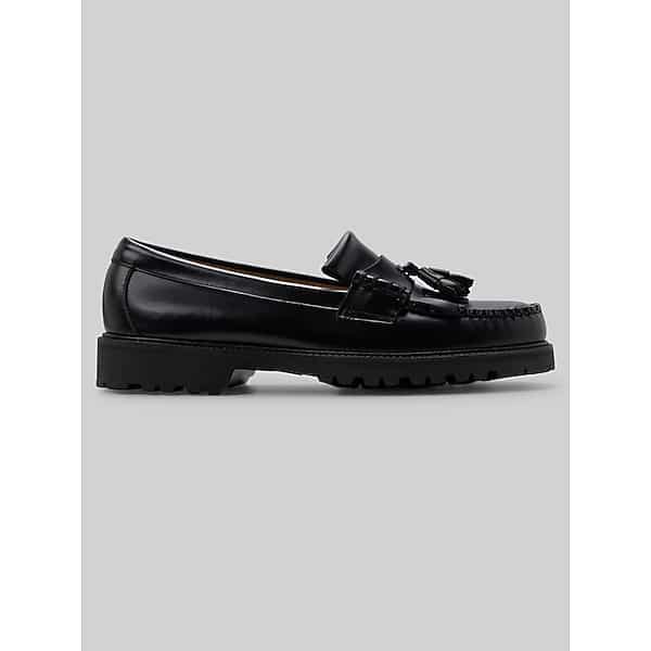 G.H.BASS Men's Layton Lug Weejuns Tassel Loafer Black - Size: 7.5 D-Width