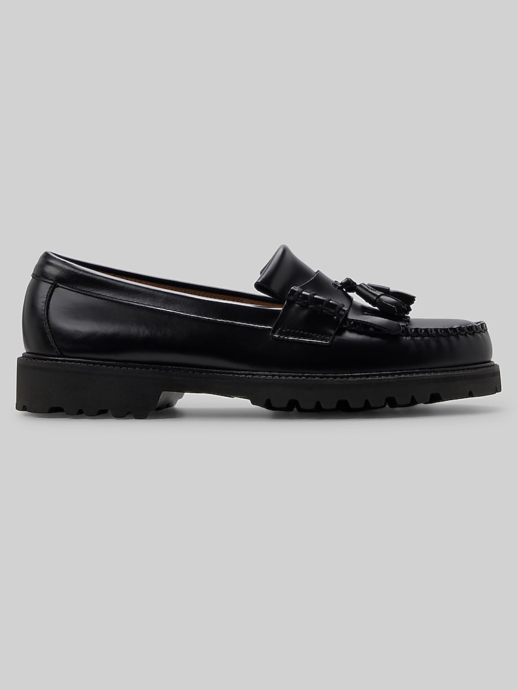 G.H.BASS Layton Lug Weejuns Tassel Loafer, Black - Size: 14 D