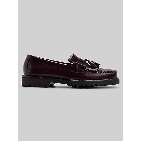 G.H.BASS Men's Layton Lug Weejuns Tassel Loafer Purple Wine - Size: 14 D-Width