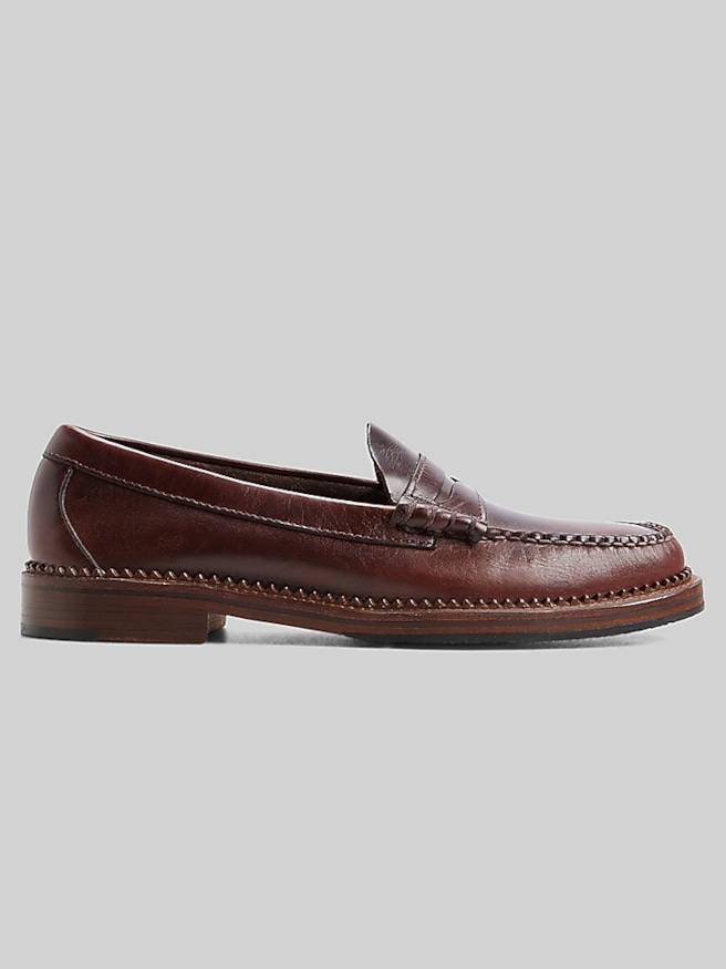 G.H.BASS 1876 Sugarloaf Moc Toe Penny Loafers Brown