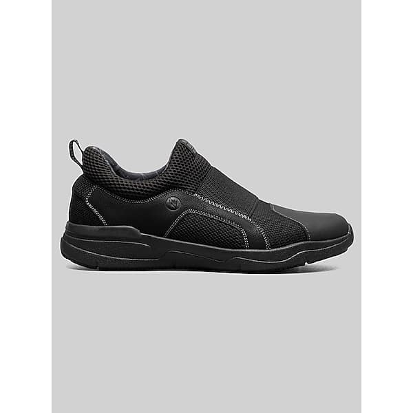 Nunn Bush Men's Grazie Ap1 Work Splash Guard Slip On Shoes Black - Size: 10 WIDE