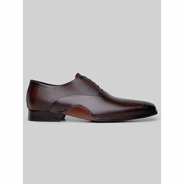 Belvedere Men's Saggio Medallion Oxford Ant. Tobacco - Size: 9.5 D-Width