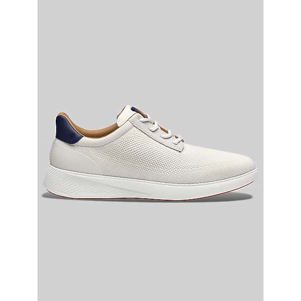 Johnston & Murphy Men's Ackerson Knit Plain Toe Sneakers White - Size: 12 D-Width