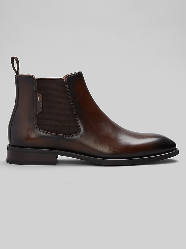 La Milano Bassett II Plain Toe Chelsea Boot Dark Brown