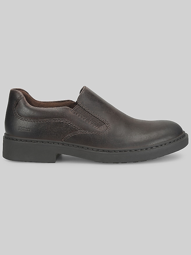 Born Shoes Easton Plain Toe Slip-On Shoes Chocolate