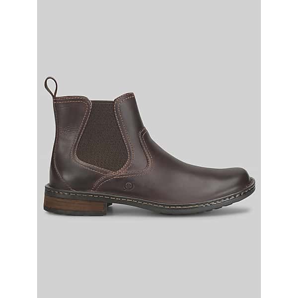 Born Shoes Mens Hemlock Plain Toe Chelsea Boots Dk Brown - Size: 11 1/2 D-Width