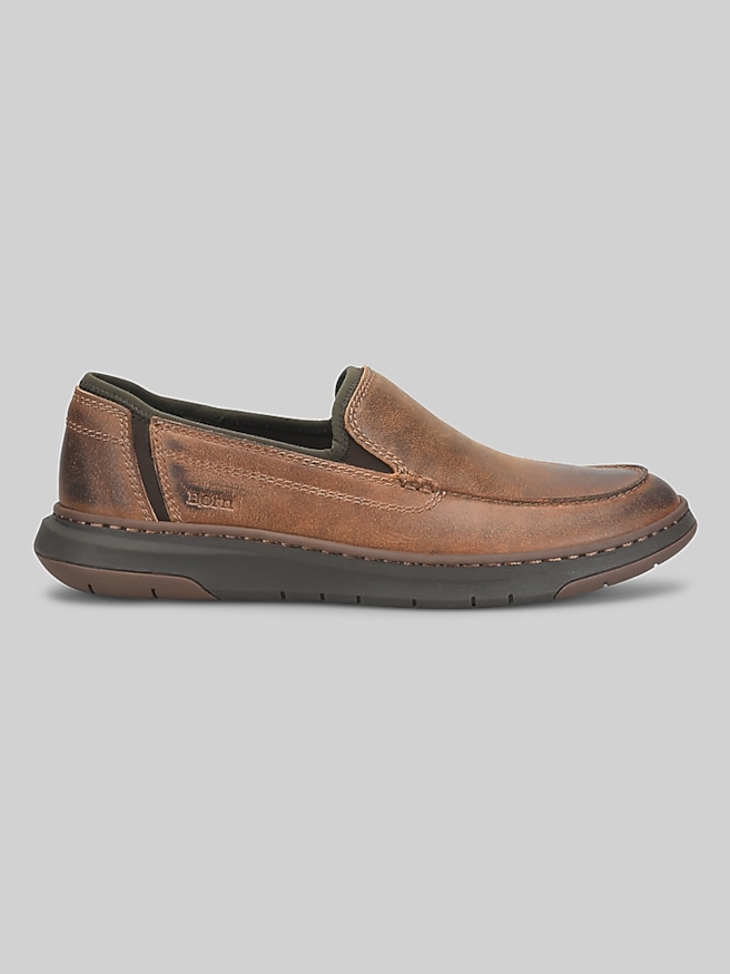 Born Shoes Silvo Moc Toe Slip-On Shoes Tan Cinnamon