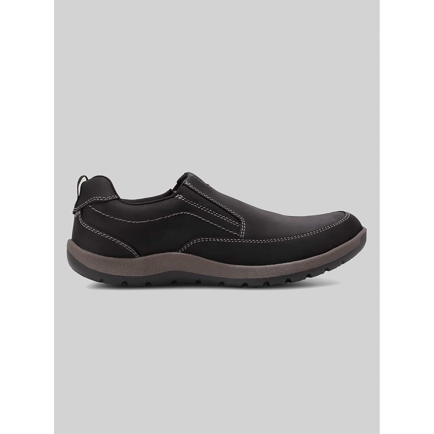 Eastland Tanner Men’s Slip-On Shoes in Black Leather – Plain Toe Casual Comfort Loafers, Size 9.5 D Width