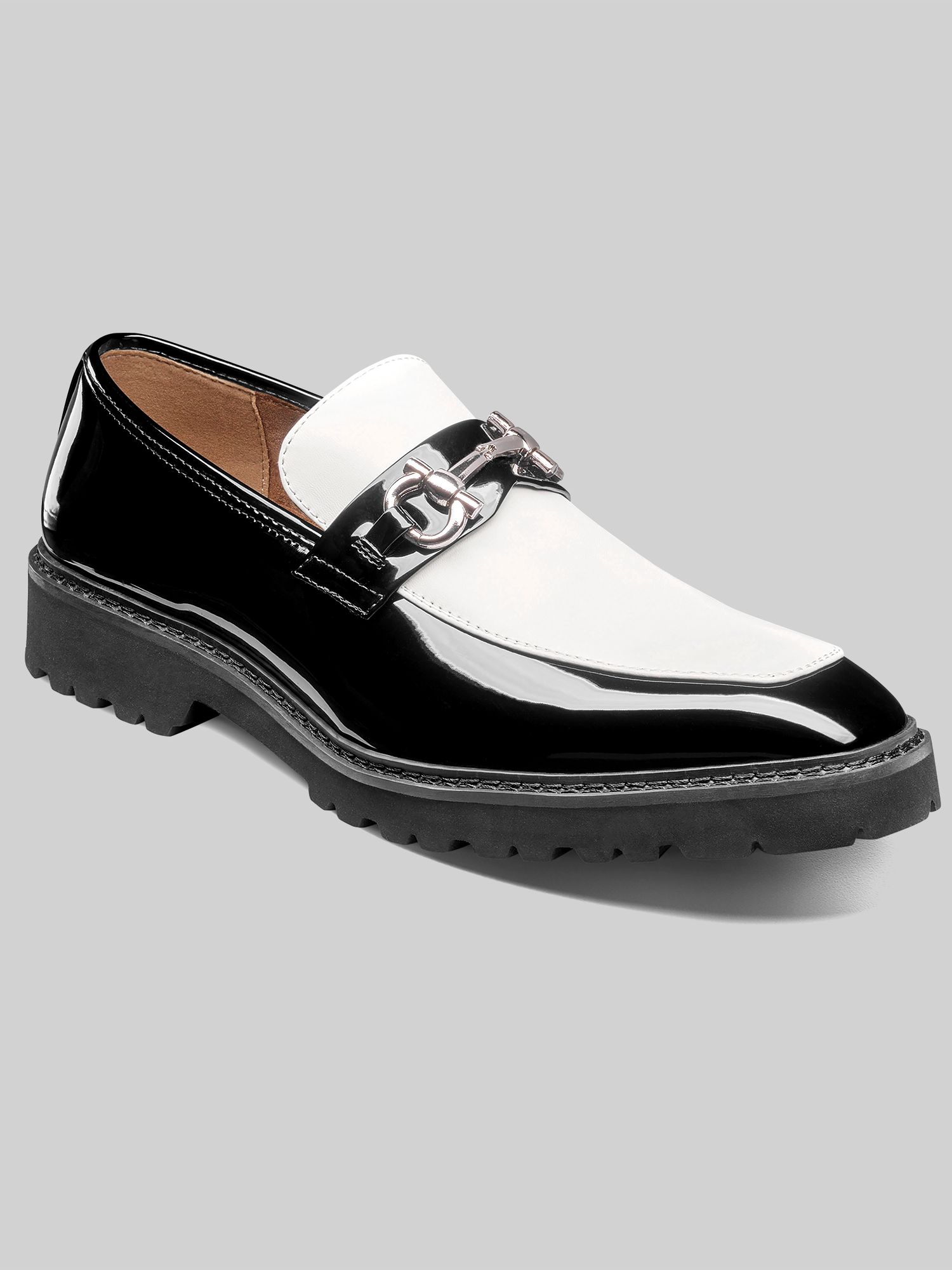 Carabello Moc Toe Metal Bit Dress Loafers