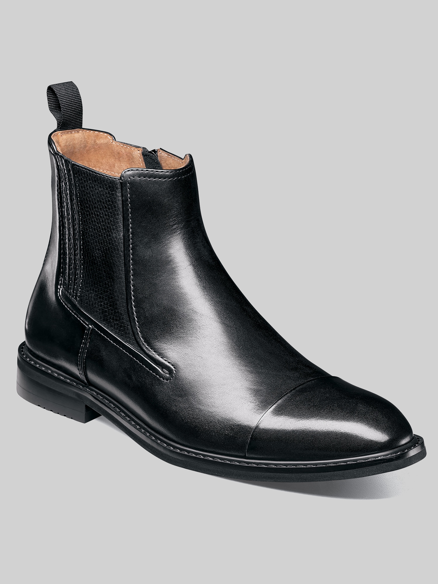 Berkshire Cap Toe Inside Zip Boots