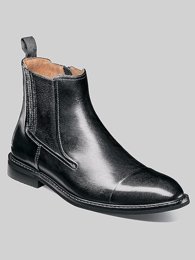 Stacy Adams Berkshire Cap Toe Inside Zip Boots