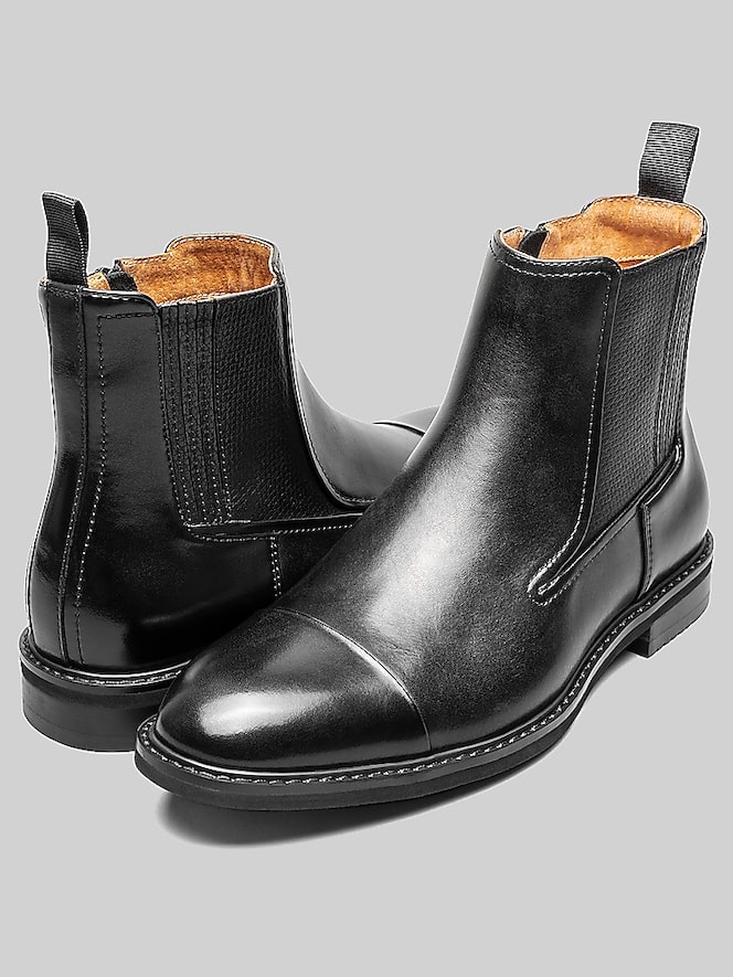 Stacy Adams Berkshire Cap Toe Inside Zip Boots