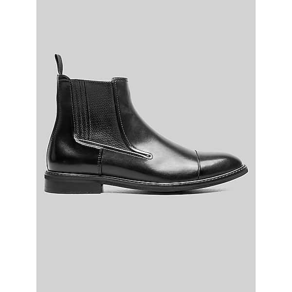 Stacy Adams Men's Berkshire Cap Toe Inside Zip Boots Black - Size: 14 WIDE