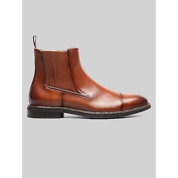 Stacy Adams Men's Berkshire Cap Toe Inside Zip Boots Brandy - Size: 11 1/2 D-Width