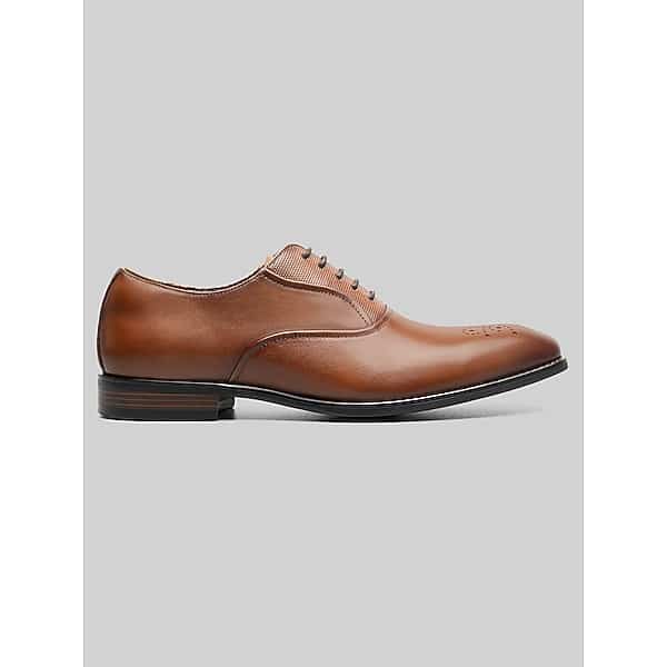 Stacy Adams Men's Langford Medallion Toe Oxfords Cognac - Size: 10 D-Width