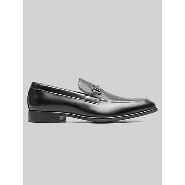 Stacy Adams Men's Lawton Moc Toe Metal Bit Loafers Black - Size: 9.5 D-Width