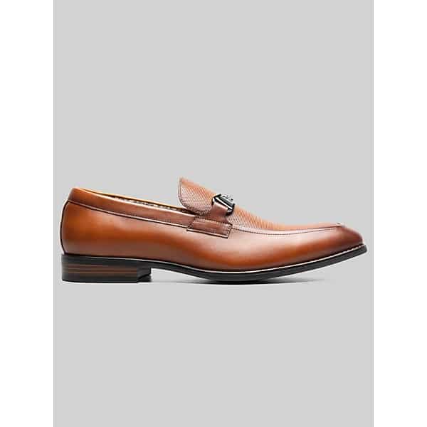 Stacy Adams Men's Lawton Moc Toe Metal Bit Loafers Cognac - Size: 10 D-Width