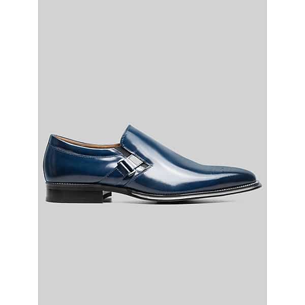 Stacy Adams Men's Alistair Plain Toe Ornament Loafers Cobalt - Size: 8 D-Width