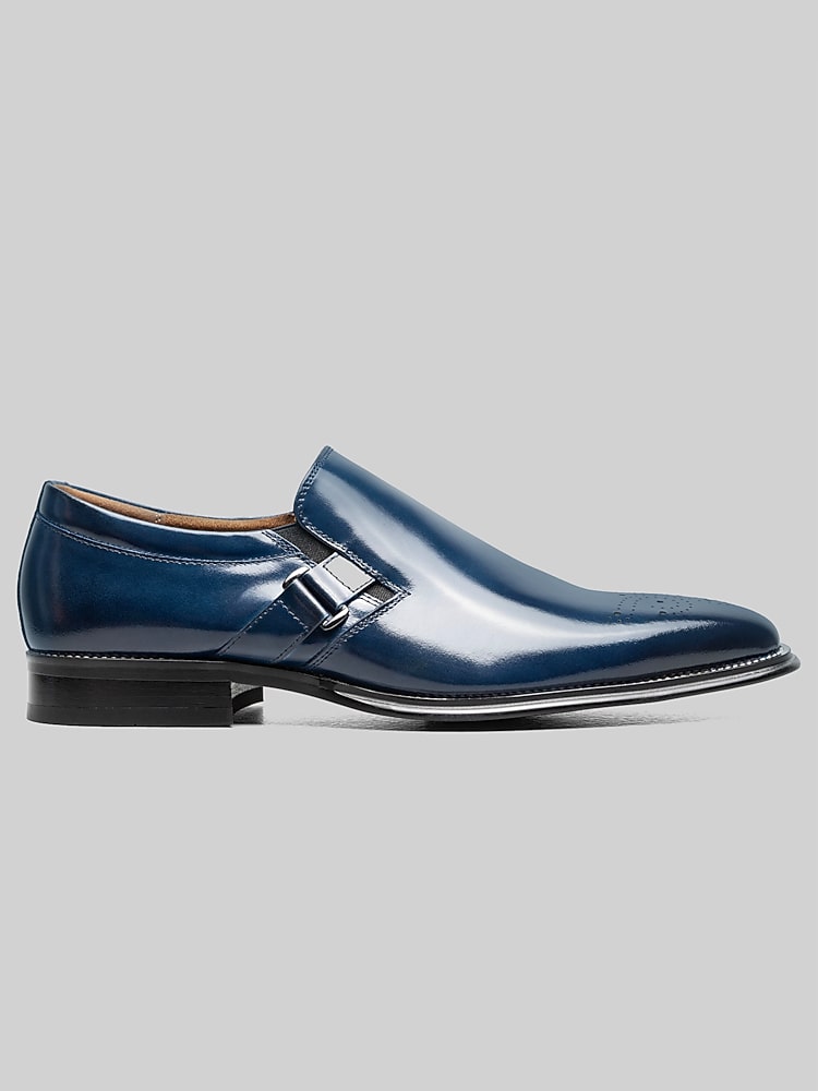 blue stacy adams dress shoes Alistair Plain Toe Ornament Slip On Cobalt Size 10.5 Black long sleeve boat Web Collection: Wardrobe Staples Along with its good Package:Clothing + headgear (free skirt support)