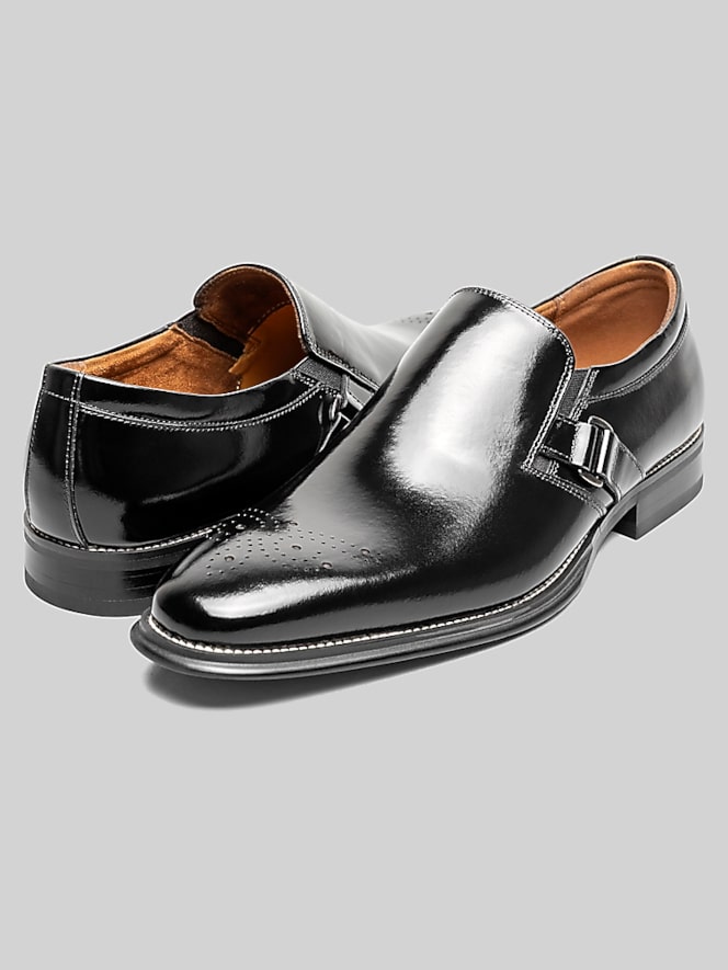 Stacy Adams Alistair Plain Toe Ornament Loafers, Black - Image 4 of 7