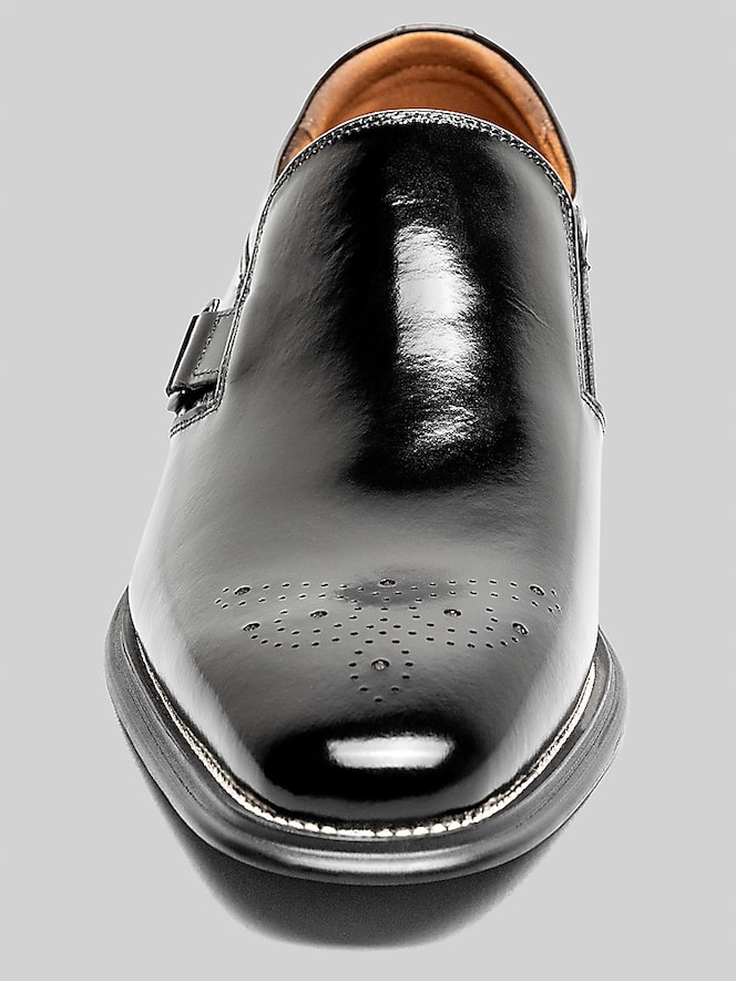 Stacy Adams Alistair Plain Toe Ornament Loafers, Black - Image 6 of 7