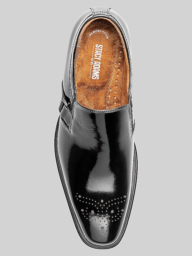 Stacy Adams Alistair Plain Toe Ornament Loafers, Black - Image 7 of 7