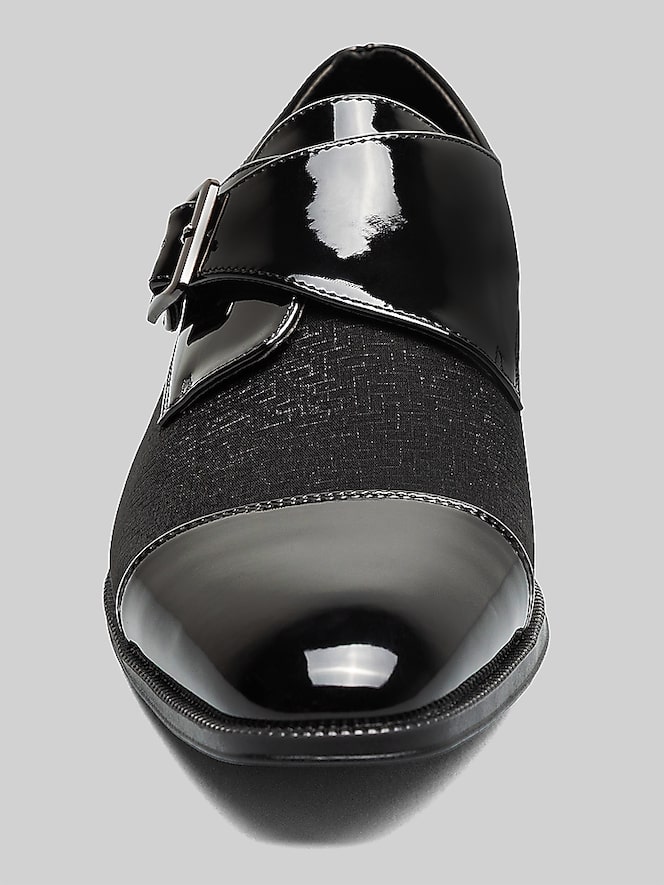 Stacy Adams Sutherland Cap Toe Monk Strap Formal Dress Shoes