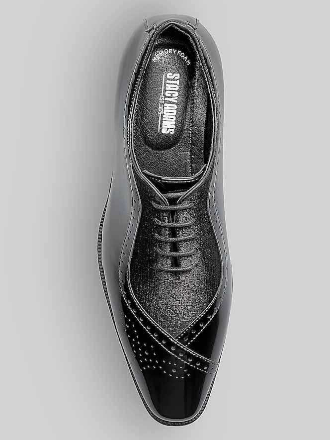 Stacy Adams Stuart Folded Vamp Bal Formal Dress Shoes