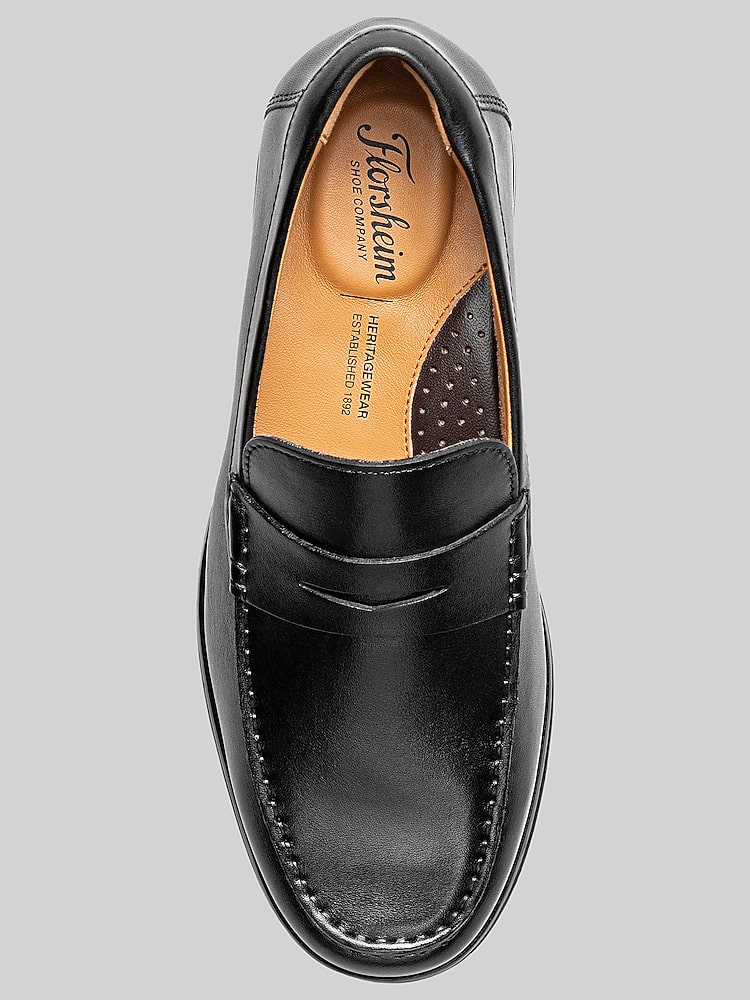 Florsheim Hawthorne Moc Toe Penny Loafers, Cognac - Black | Dress