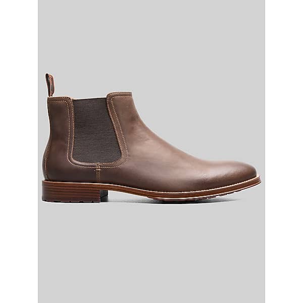 Florsheim Men's Rucci Lug Plain Toe Chelsea Boot Brown Leather - Size: 11 1/2 D-Width