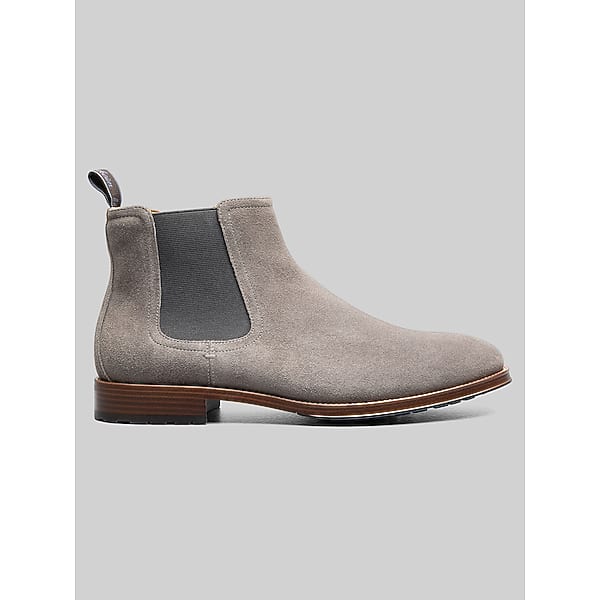 Florsheim Men's Rucci Lug Plain Toe Chelsea Boot Charcoal Suede - Size: 8 D-Width