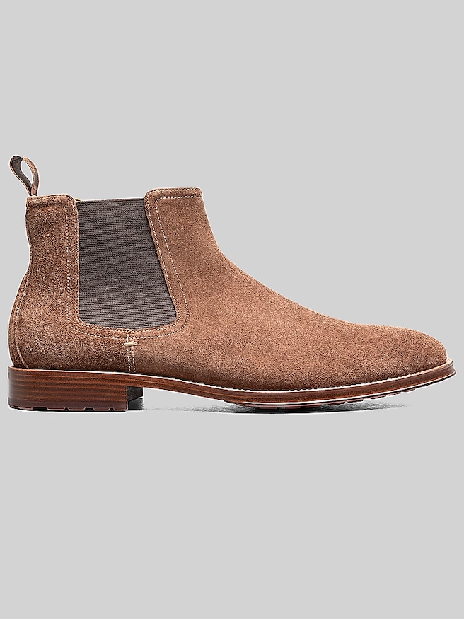Florsheim Rucci Lug Plain Toe Chelsea Boot Brown Suede