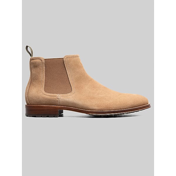 Florsheim Men's Rucci Lug Plain Toe Chelsea Boot Sand Suede - Size: 11 WIDE