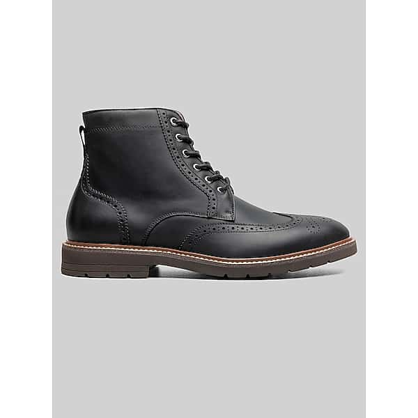 Florsheim Men's Redford Wingtip Lace Up Boot Black - Size: 9.5 WIDE