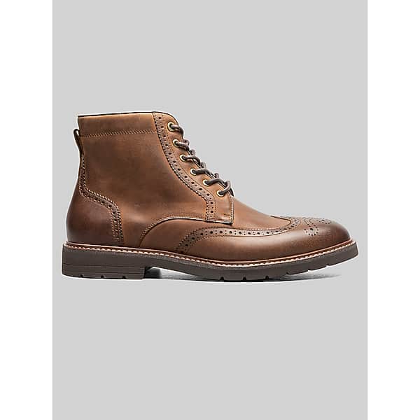Florsheim Men's Redford Wingtip Lace Up Boot Brown Ch - Size: 11 1/2 D-Width