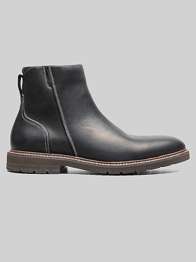Florsheim Redford Plain Toe Side Zip Boots Black