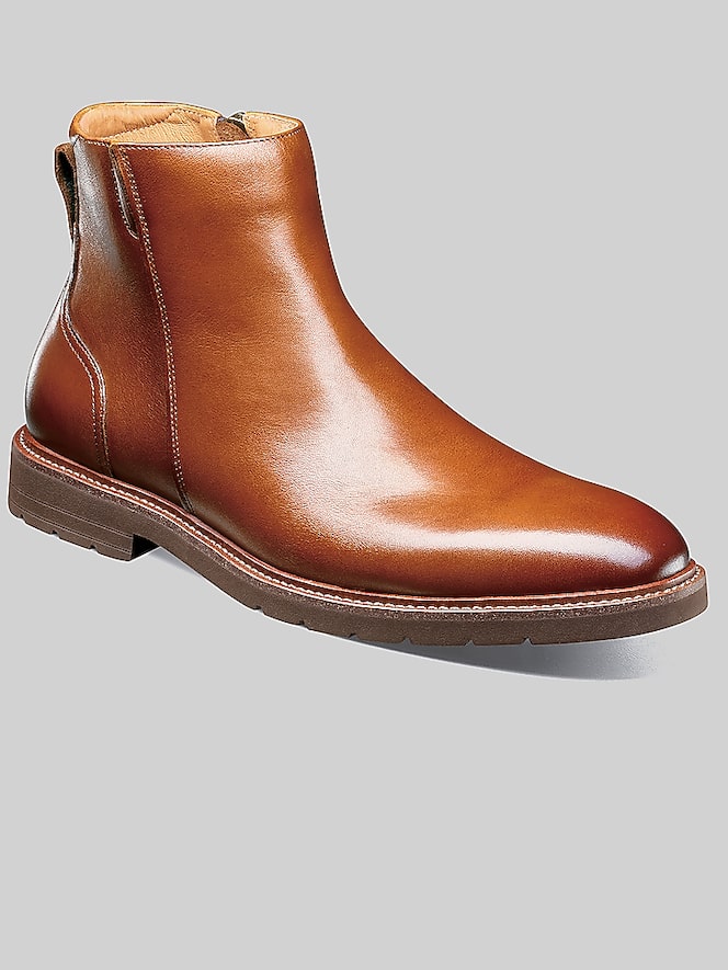 Florsheim Redford Plain Toe Side Zip Boots, Cognac - Image 2 of 8