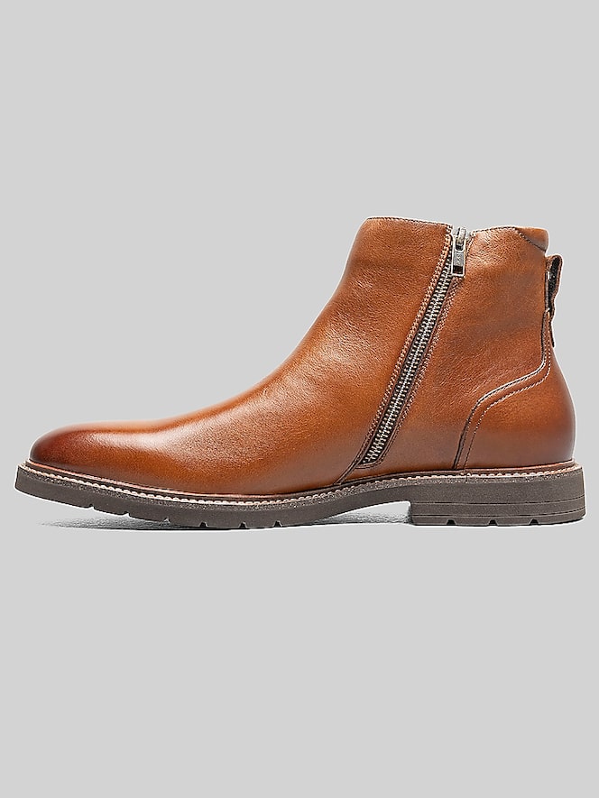 Florsheim Redford Plain Toe Side Zip Boots, Cognac - Image 8 of 8